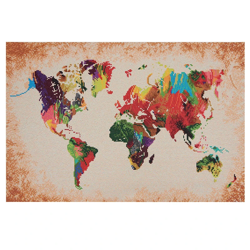 Rainbow World Map Diamond Art Kit by Make Market®