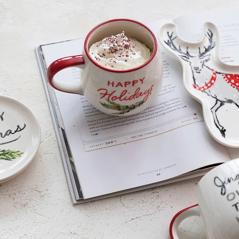 Hello Honey® 16oz. Animal & Holiday Sentiment Stoneware Mug Set