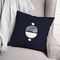 Circle Lines Dots 18" x 18" Throw Pillow
