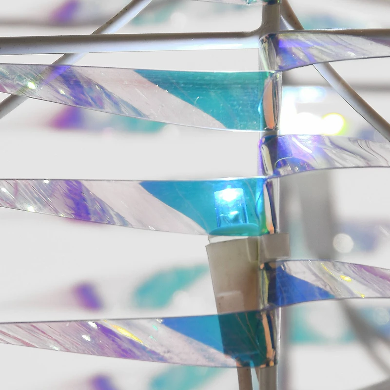 48" Pre-Lit Iridescent Snowman