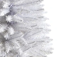 3ft. Pre-Lit White Artificial Christmas Tree, Warm White LED Lights