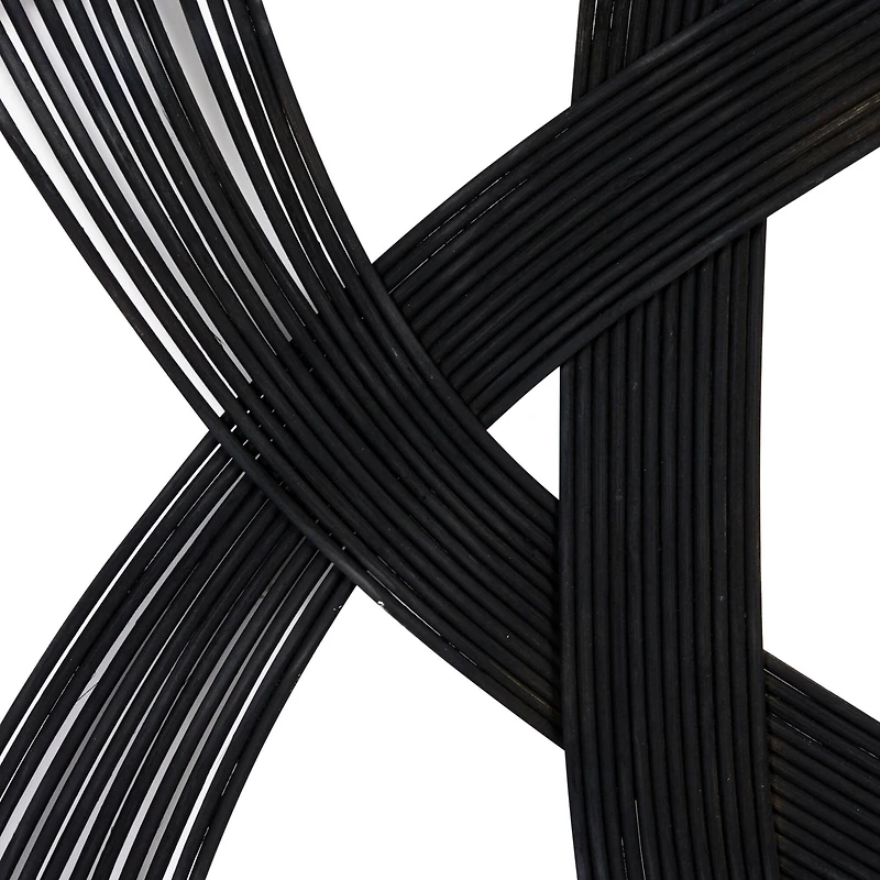 The Novogratz Black Wood Modern Wall Decor, 34" x 34" x 1"