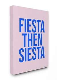 Stupell Industries LulusimonStudio Fiesta Then Siesta Canvas Wall Art