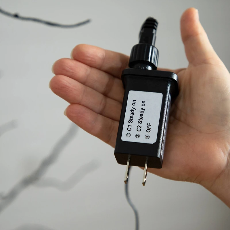 6ft. Orange & Purple LED Pre-Lit Halloween Deluxe Black Twig Artificial Fall Tree