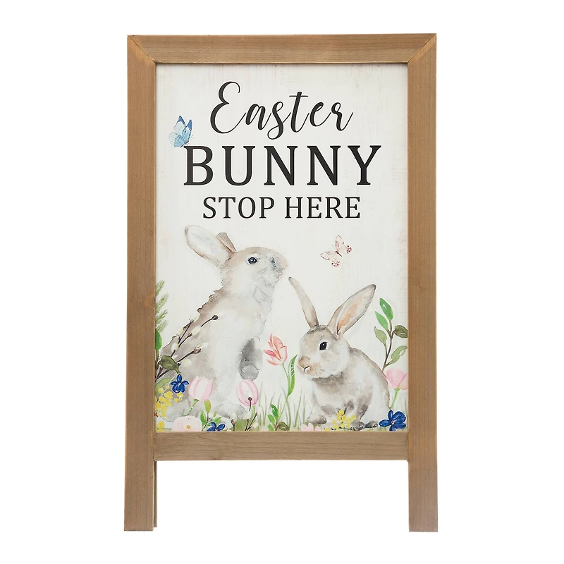 Glitzhome® 24" Easter Wooden Porch Sign