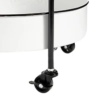 White Farmhouse Metal Storage Cart