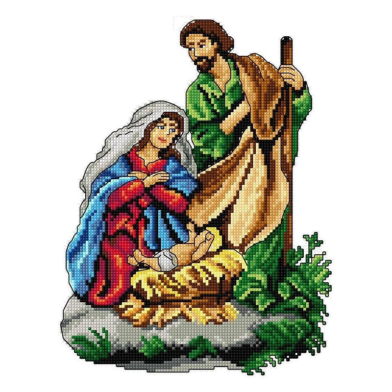 Crafting Spark Birth of Christ Counted Cross Stitch Kit