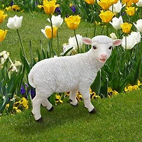 Design Toscano 15" Yorkshire Lamb Garden Statue Standing Lamb