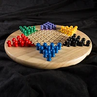 Toy Time Wooden Chinese Checkers Board Game Set