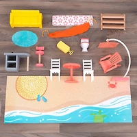 KidKraft Ferris Wheel Fun Beach House Wooden 360-Play Dollhouse