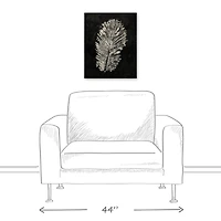 Distressed Cream Leaf Canvas Wall Art