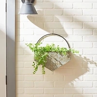 14.5" Diamond Galvanized Wall Planter