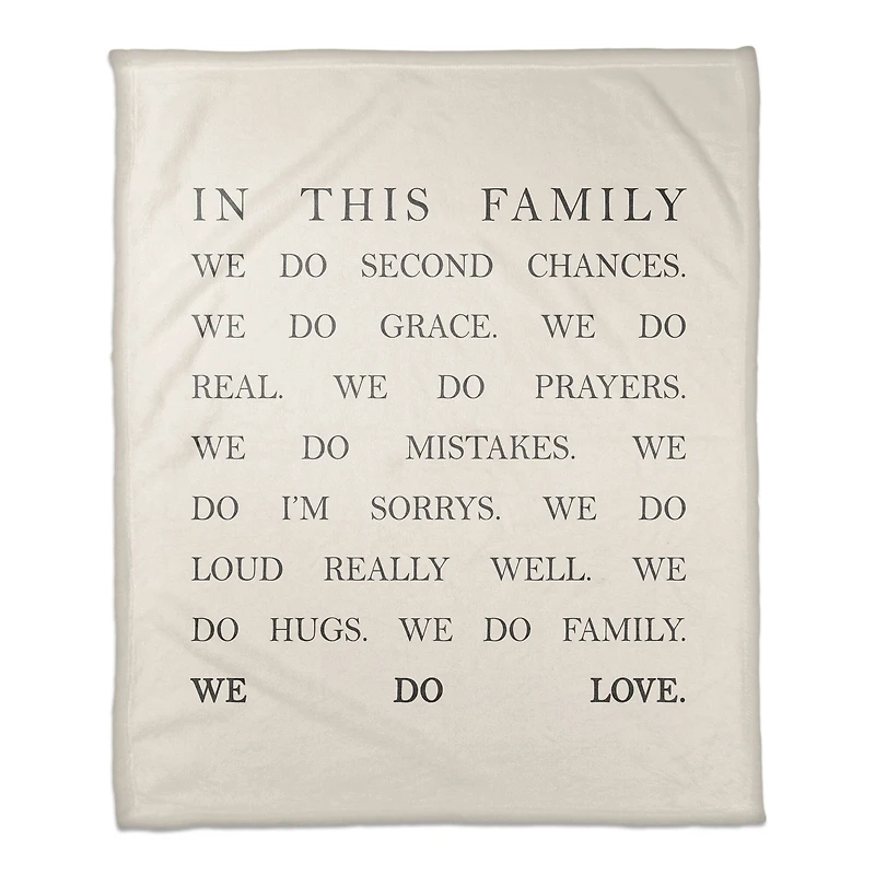 50" x 60" In This Family Coral Fleece Throw Blanket