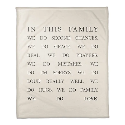 50" x 60" In This Family Coral Fleece Throw Blanket