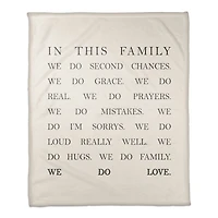 50" x 60" In This Family Coral Fleece Throw Blanket