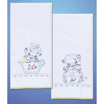 Tobin Stamped For Embroidery Kittens Kitchen Towels