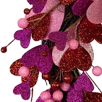 20" Glittered Hearts & Berries Valentine's Day Twig Wreath