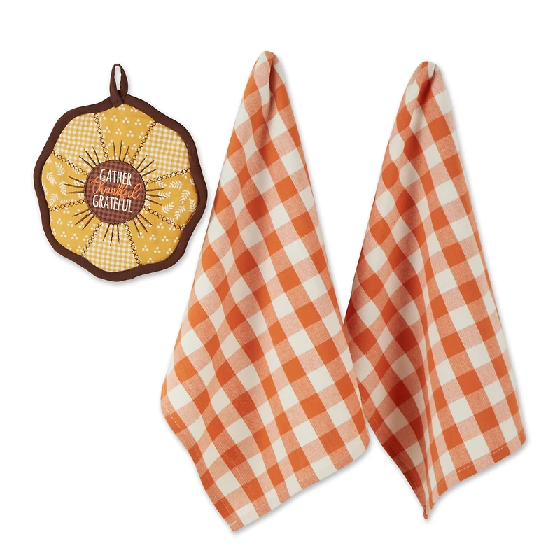 DII® Sunflower Potholder & Dishtowel Gift Set