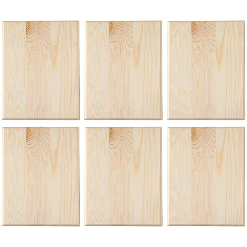 6 Pack: 14" Pine Rectangle Plaque by Make Market®