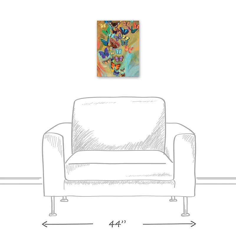 Butterfly Explosion 12" x 16" Canvas Wall Art