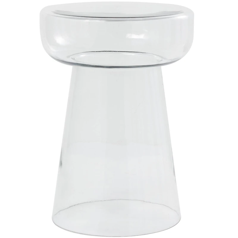 20" Glass Modern Side End Accent Table