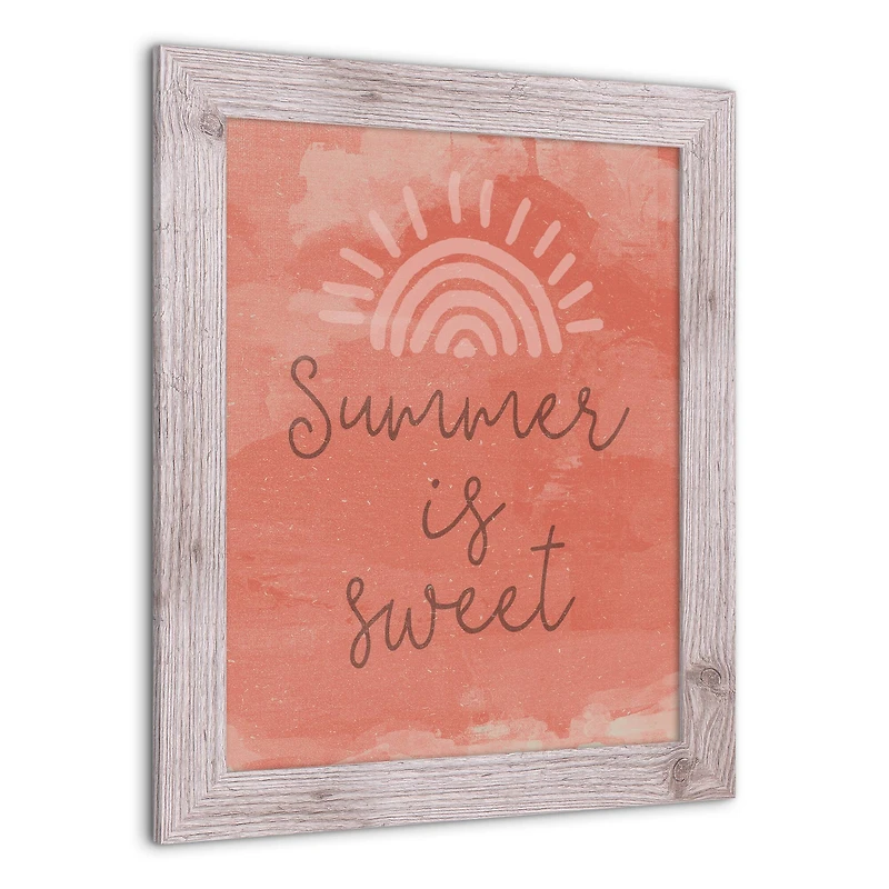 Summer is Sweet Western White Framed Print