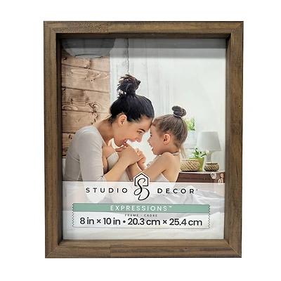 Expressions™ Brown Linear Wood Frame by Studio Décor
