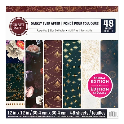 Craft Smith 12" x 12" Darkly Ever After Paper Pad, 48 Sheets