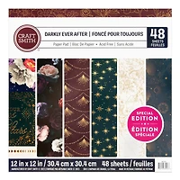 Craft Smith 12" x 12" Darkly Ever After Paper Pad, 48 Sheets
