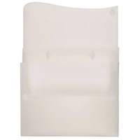 JAM Paper Clear 12" x 9.5" Plastic Snap Closure Portfolio