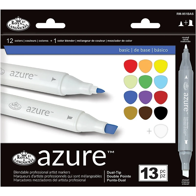 Royal & Langnickel® Azure™ Basic Dual-Tip Marker Set
