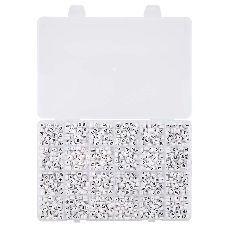 Alphabet Round Beads, 7mm by Bead Landing™