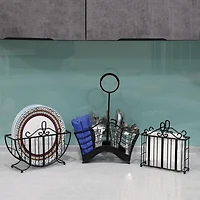 Picnic & Flatware Caddy Multifunctional Basket, 3ct.