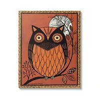 Stupell Industries Autumn Owl Under Moon Canvas Wall Art