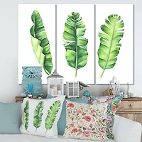 Designart - Tropical Banana Leaves Set