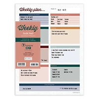 TF Publishing Boho Design Large Weekly Task Planner Desk Pad