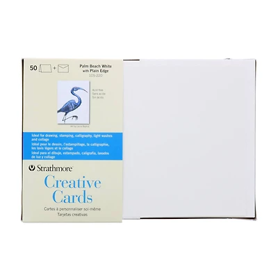 Strathmore® Palm Beach White Creative Cards & Envelopes, 5" x 6.875"