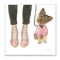 Glam Dog on Walk with Fashion Heels Wall Art