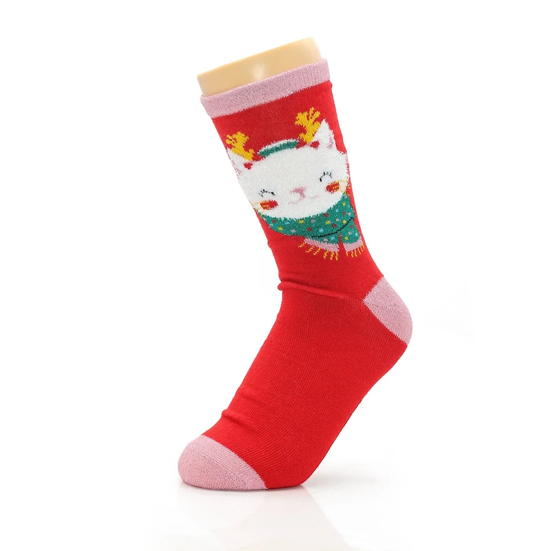 Christmas Cat Crew Socks by Celebrate It™