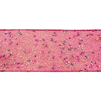 3.5" x 15ft. Pink Sugar Sprinkles Wired Ribbon by Celebrate It®