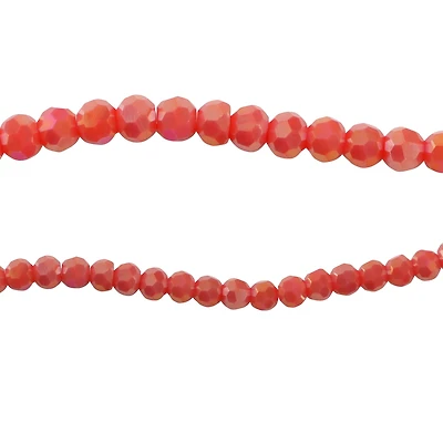 Aurora Borealis Faceted Glass Round Beads, 3mm by Bead Landing™