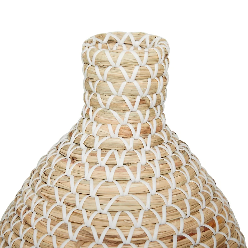 Brown Seagrass Tall Woven Floor Vase 11" x 11" x 20"