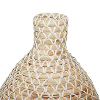 Brown Seagrass Tall Woven Floor Vase 11" x 11" x 20"