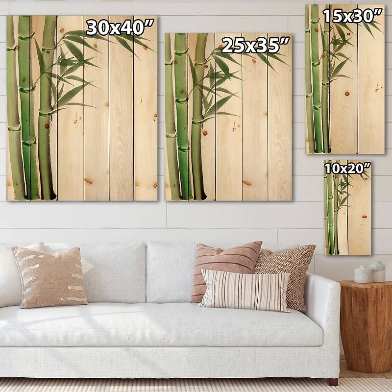 Designart - Detail of Dark Green Bamboo IV