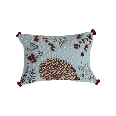 Hello Honey® 20" x 14" Cotton Lumbar Hedgehog Pillow