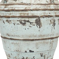 Set of 3 Blue Metal Rustic Vase, 26", 23", 19"