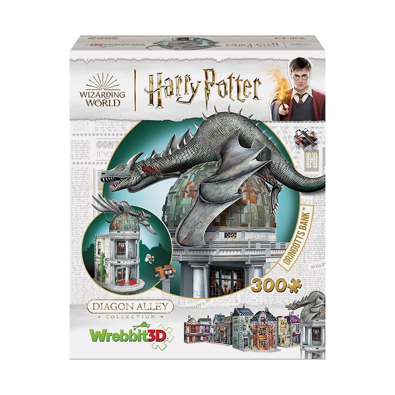 Harry Potter Diagon Alley Collection - Gringotts Bank 3D Puzzle: 300 Pcs