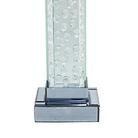 15'' Gray Glass Glam Candlestick Holder