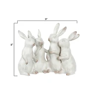 Hello Honey® 9" Whitewashed Bunny Rabbit Quartet
