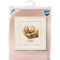 Vervaco Little Feet Record on Aida Counted Cross Stitch Kit